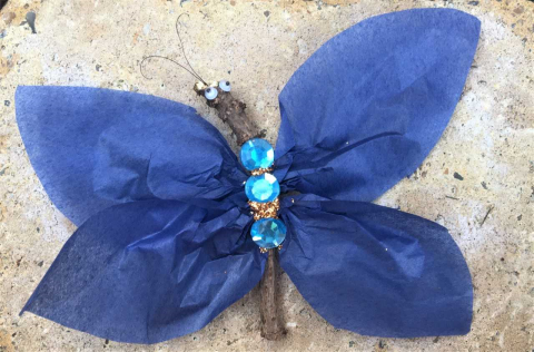 Eventyrskoven - blå sommerfugl