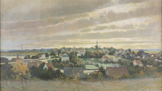 Carl Wennemoes &#039;Udsigt over Birkerød fra Høbjerg 1926