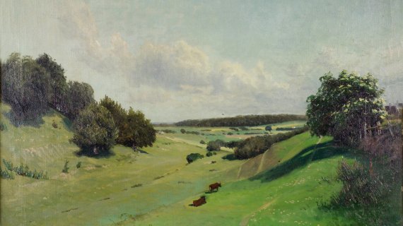 Maleri: Udsigt fra Høje Sandbjerg, Fritz Stær-Olsen