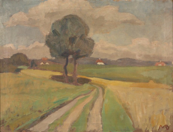 Slugten mod Ravnsnæs 1914 Maleri af Majsa Bredsdorff